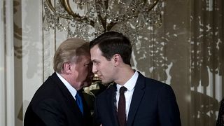 Image: President Donald Trump speaks with Jared Kushner in the White House 