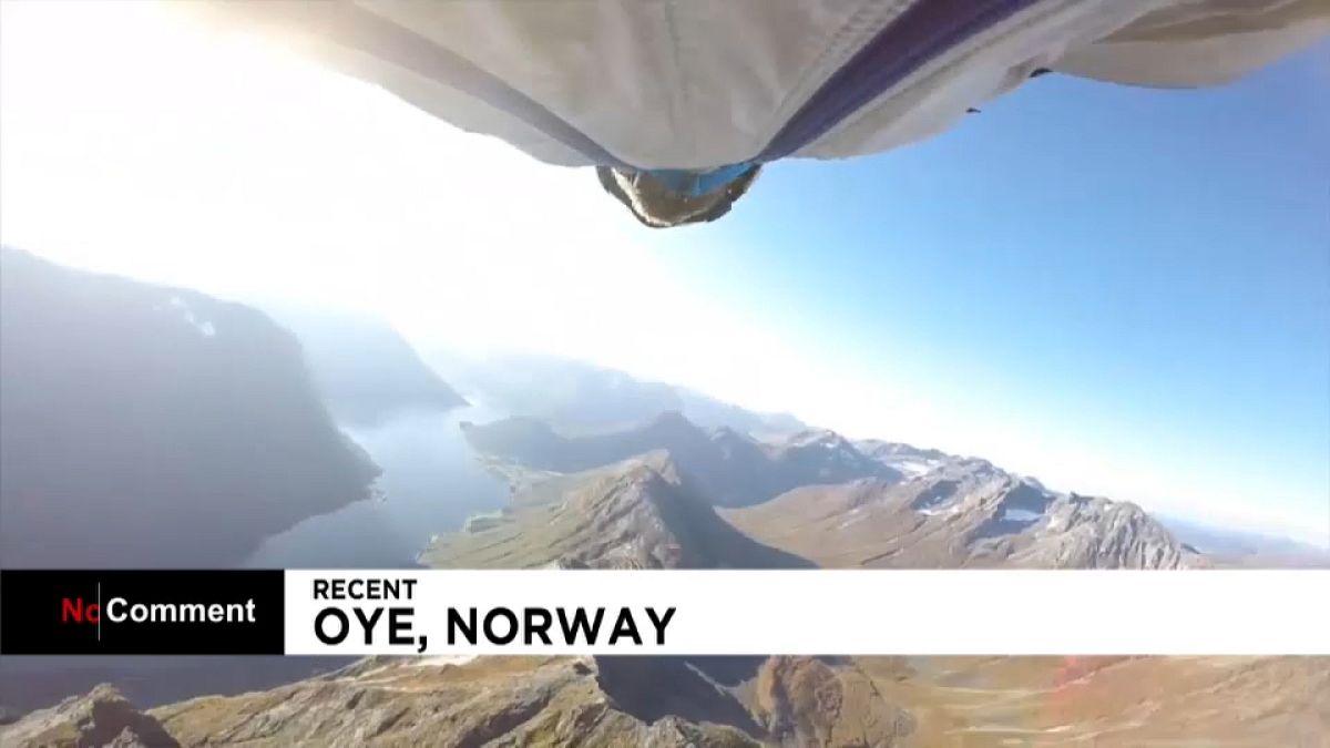 Flying over Norway's fjords