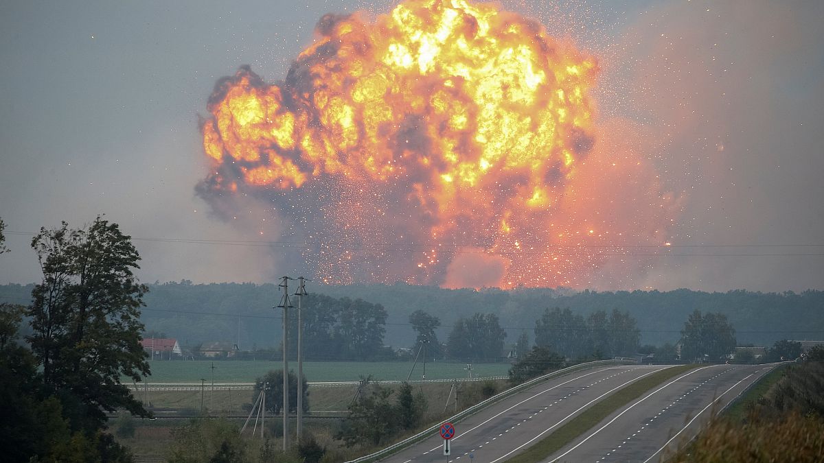 Ukrainian authorities blame "subversion" for ammo dump fire