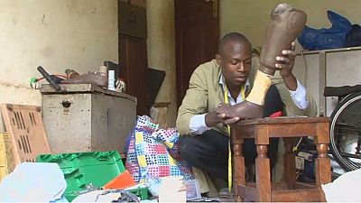 Ugandan makes affordable prosthetic limbs for amputees