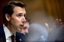 Image: Sen. Josh Hawley, R-Mo., speaks during a Senate Judiciary Committee