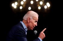 Image: Former Vice President Joe Biden speaks at a campaign stop in Des Moi