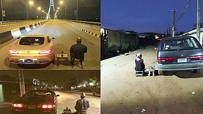Nigerians mimic man "spending quality time with bae Benz" on Lagos bridge