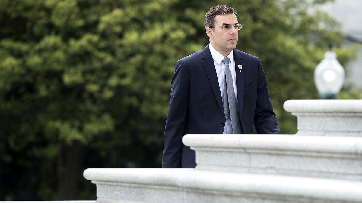 Image: Rep. Justin Amash, R-Mich., walks to the Capitol on May 9, 2019.