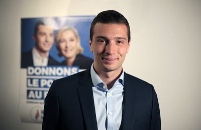 Jordan Bardella is a candidate for Marine Le Pen\'s National Rally party in France.
