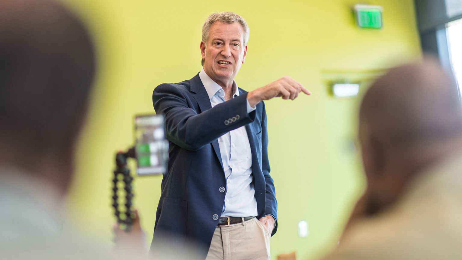 Image: Bill De Blasio Brings Fledgling Presidential Campaign To South Carol