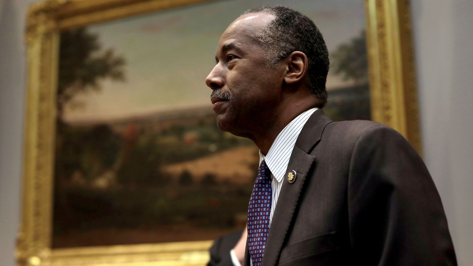 Image: Housing and Urban Development Secretary Ben Carson arrives at the Wh