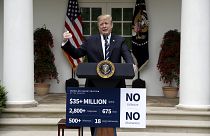Image: President Donald Trump speaks in the Rose Garden on May 22, 2019.