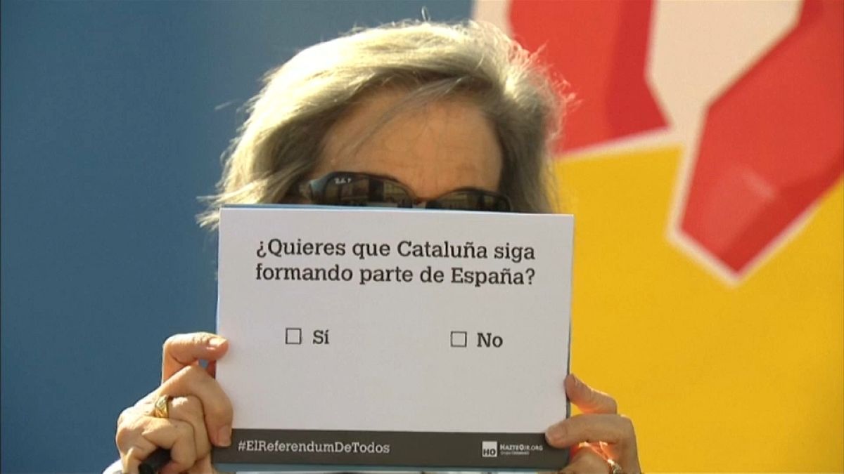 Madrid resident hold poll against Catalan referendum