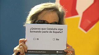 Madrid: Protest gegen katalanisches Unabhängigkeitsreferendum