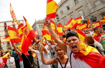 Százak tüntettek a katalán referendum ellen szombaton