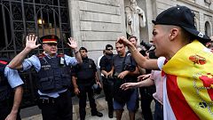 Altercados en las protestas contra el referéndum de Cataluña