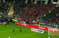 Fans hurt as French football barrier collapses