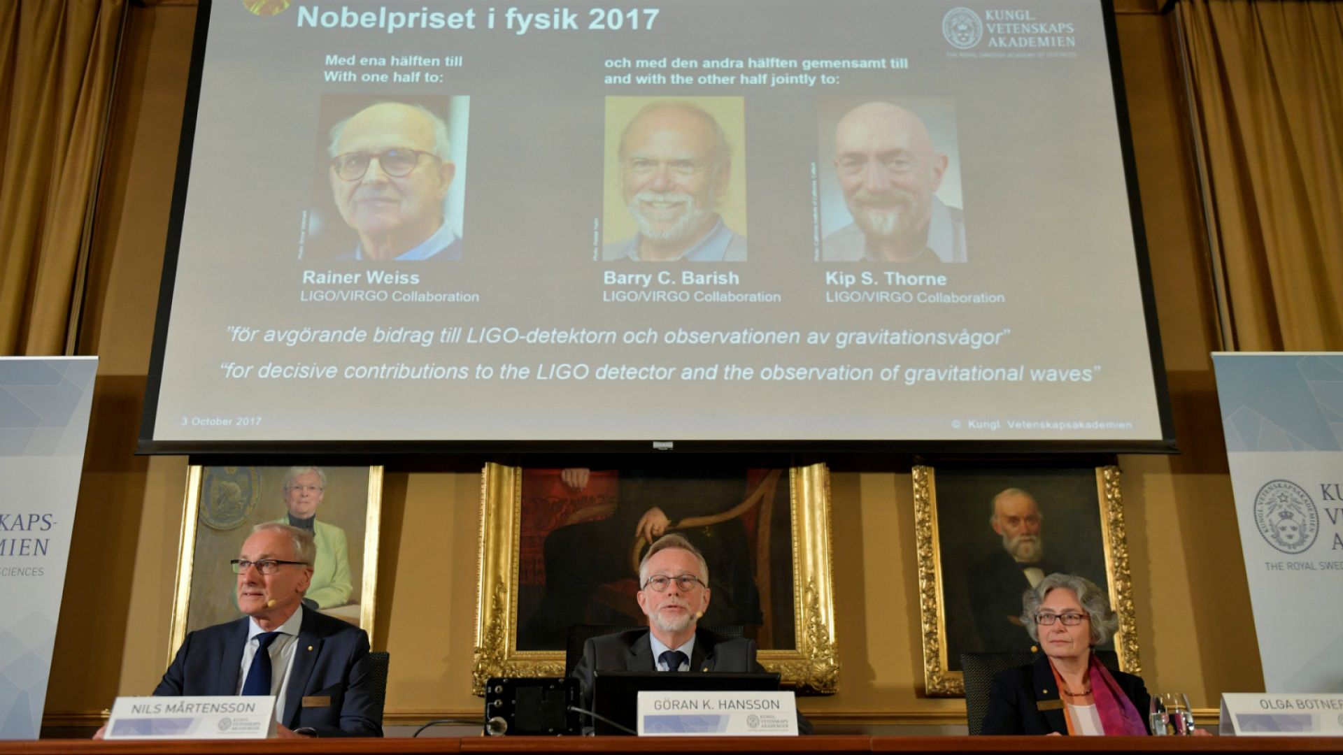 Scientists Rainer Weiss, Barry Barish And Kip Thorne Win The 2017 Nobel ...