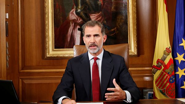 Spain's King Felipe accuses catalan separatists of ''unacceptable disloyalty" Spain's King Felipe accuses catalan separatists of ''unacceptable disloyalty"