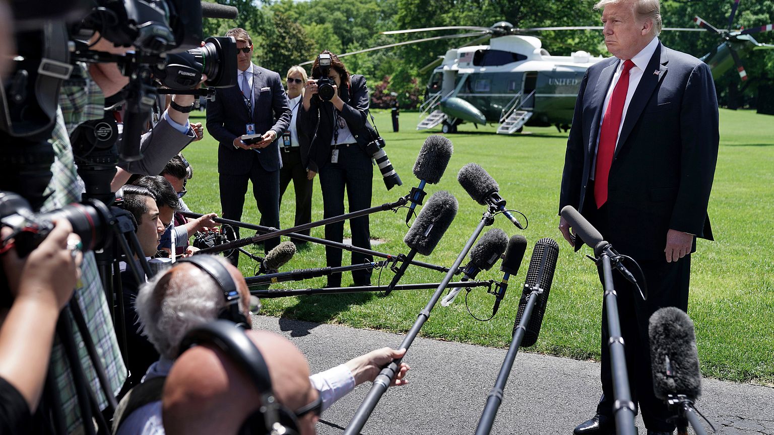 Image: President Donald Trump Departs White House For Holiday Weekend