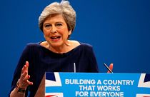 British PM Theresa May delivers key speech - and lots of coughing
