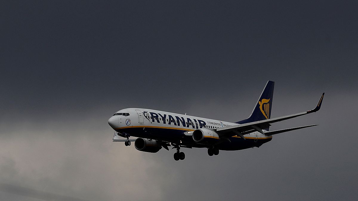 Avião da Ryanair escoltado por caças
