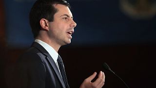 Image: Democratic Presidential Candidate Pete Buttigieg Speaks At City Club