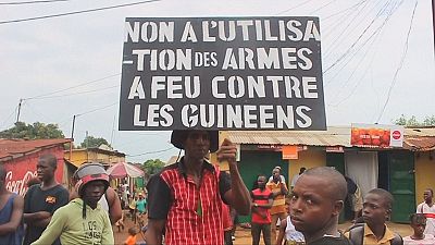 Gine'de 'adalet' gösterisi
