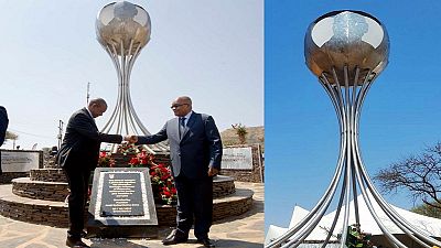 Zuma unveils monument where he was arrested in 1963, opposition protests