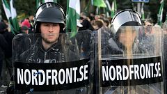 83-year-old Swedish woman takes on far-right protesters