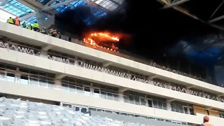 Incêndio num estádio do Rússia 2018