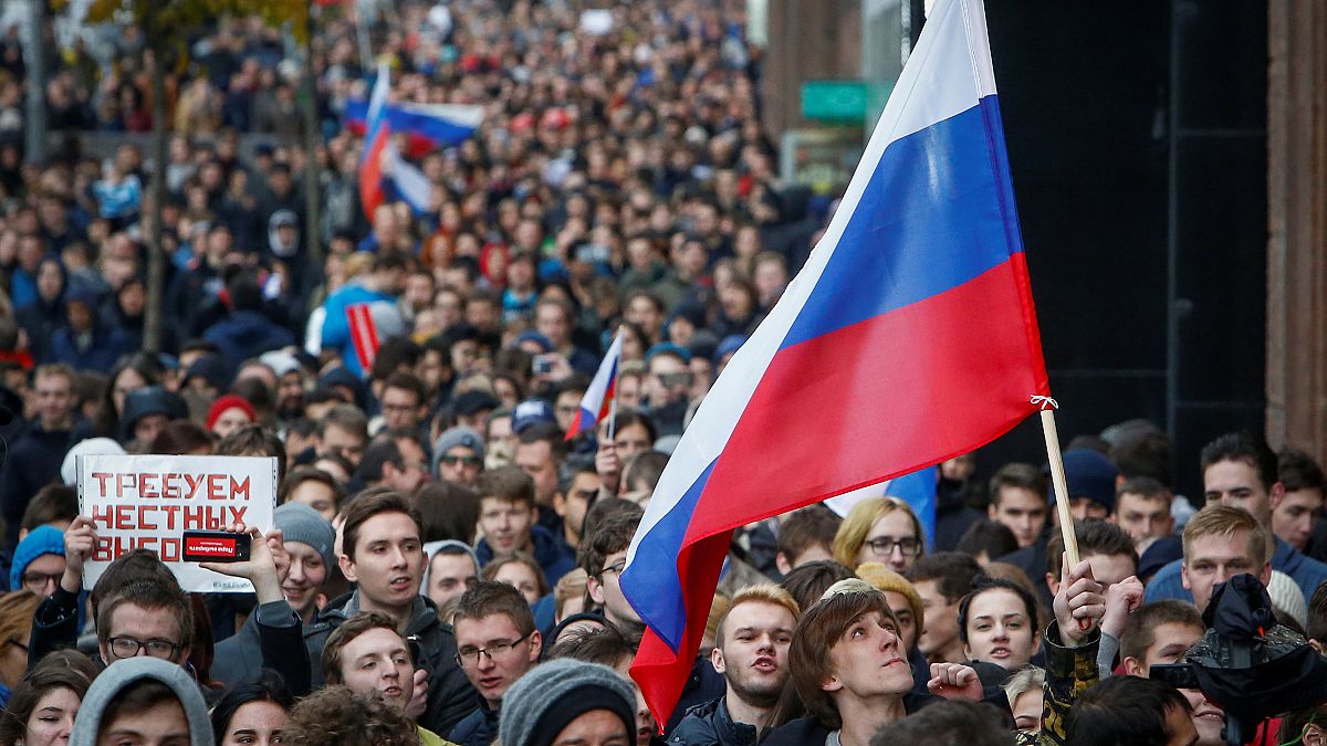 Hundreds of opposition activists detained in Russia