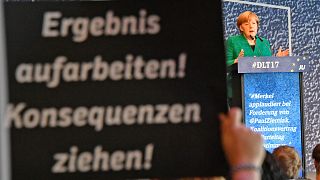 German chancellor in crunch coalition talks