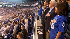 Pence walks out of NFL game after player protest