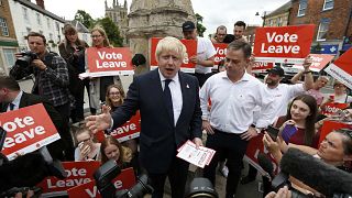 Image: Former London Mayor Boris Johnson speaks during a "Vote Leave" rally