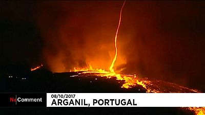 El 'diablo' aparece en Portugal en forma de tornado de fuego