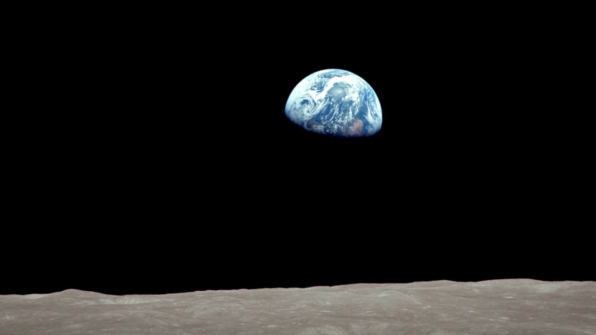 On December 24, 1968 during the Apollo 8 mission, the Earth rose into view 