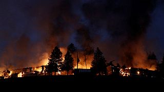 بالفيديو: مقتل 10 أشخاص وفرار الالاف جراء حرائق الغابات في كاليفورنيا