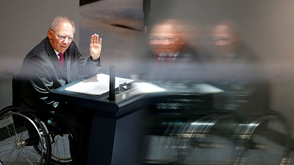 Wolfgang Schaeuble receives custom 100 euro note on last day as German finance minister Wolfgang Schaeuble receives custom 100 euro note on last day as German finance minister
