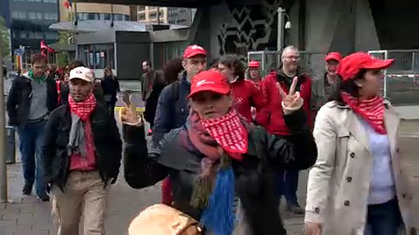 Huelga contra la austeridad en Bélgica Huelga contra la austeridad en Bélgica