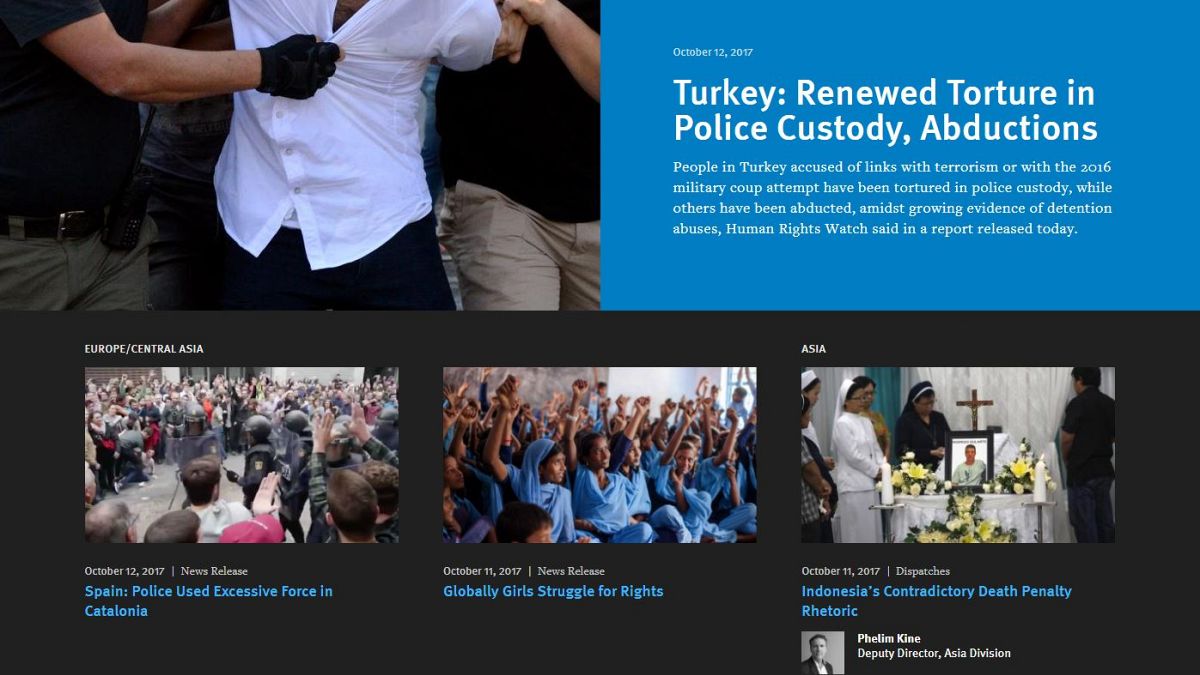 Human Rights Watch denuncia raptos e regresso da tortura policial à Turquia
