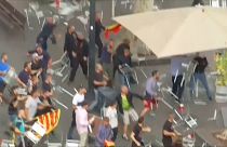 Chairs fly in Barcelona on sidelines of pro-unity demonstration