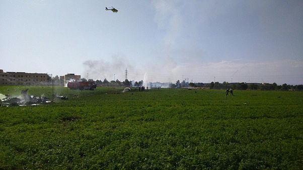 Mortal accidente de avión tras el desfile del 12-O Mortal accidente de avión tras el desfile del 12-O