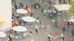 Violence on sidelines of Barcelona unity demonstration