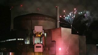 Watch: Activists light up fireworks at nuclear power plant