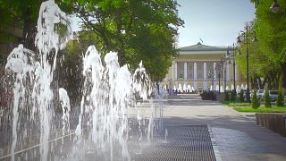 O renovado centro histórico de Almaty