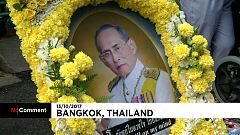 Zeremonien zum 1. Todestag von König Bhumibol