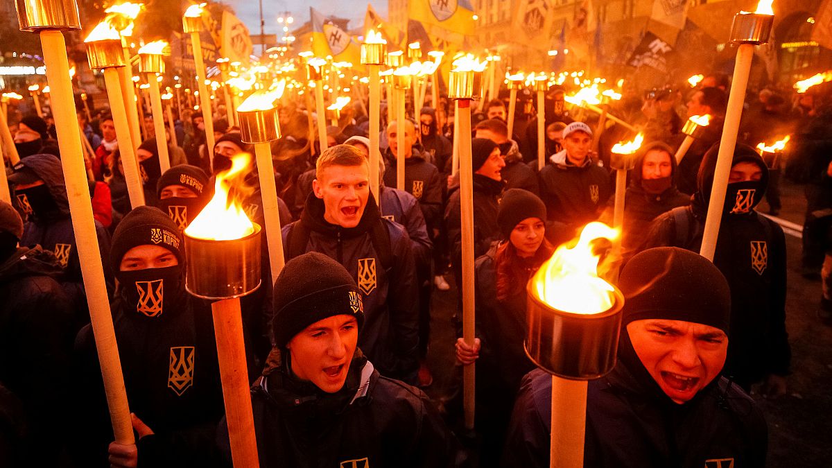 Nacionalista demonstráció Kijevben
