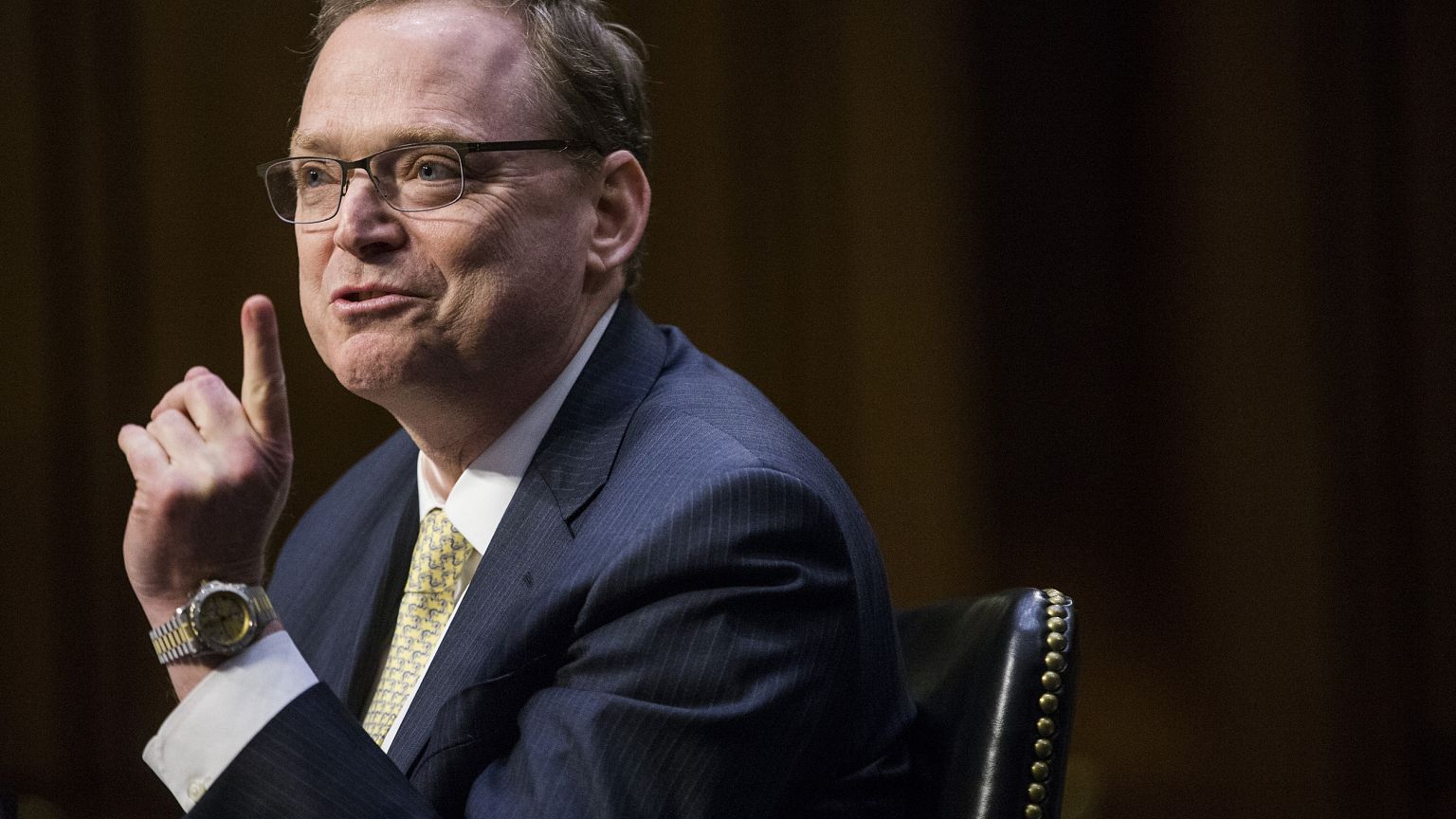 Image: Kevin Hassett, chairman of the Council of Economic Advisers, speaks 