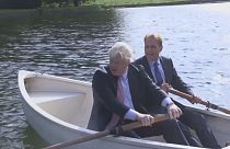 Boris on a boat