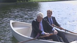 Boris on a boat