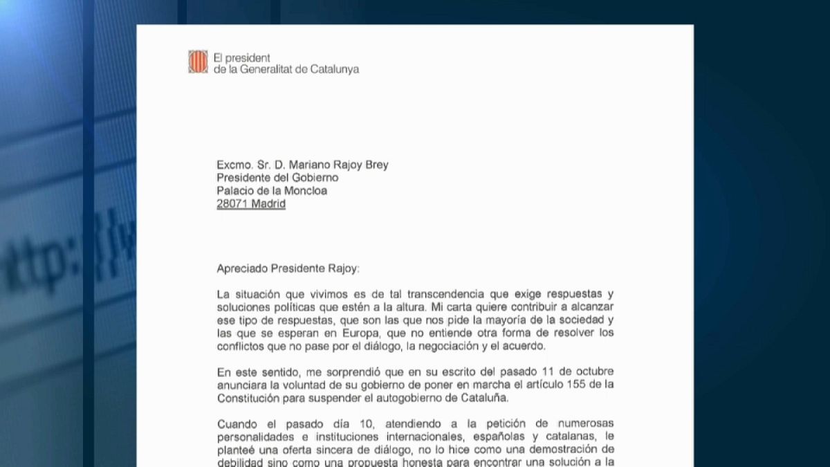 El gobierno emplaza a Puigdemont a negociar en el Congreso