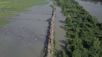 Rohingyas continuam em fuga