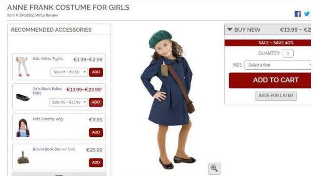 Halloween retailer pulls Anne Frank costume following backlash